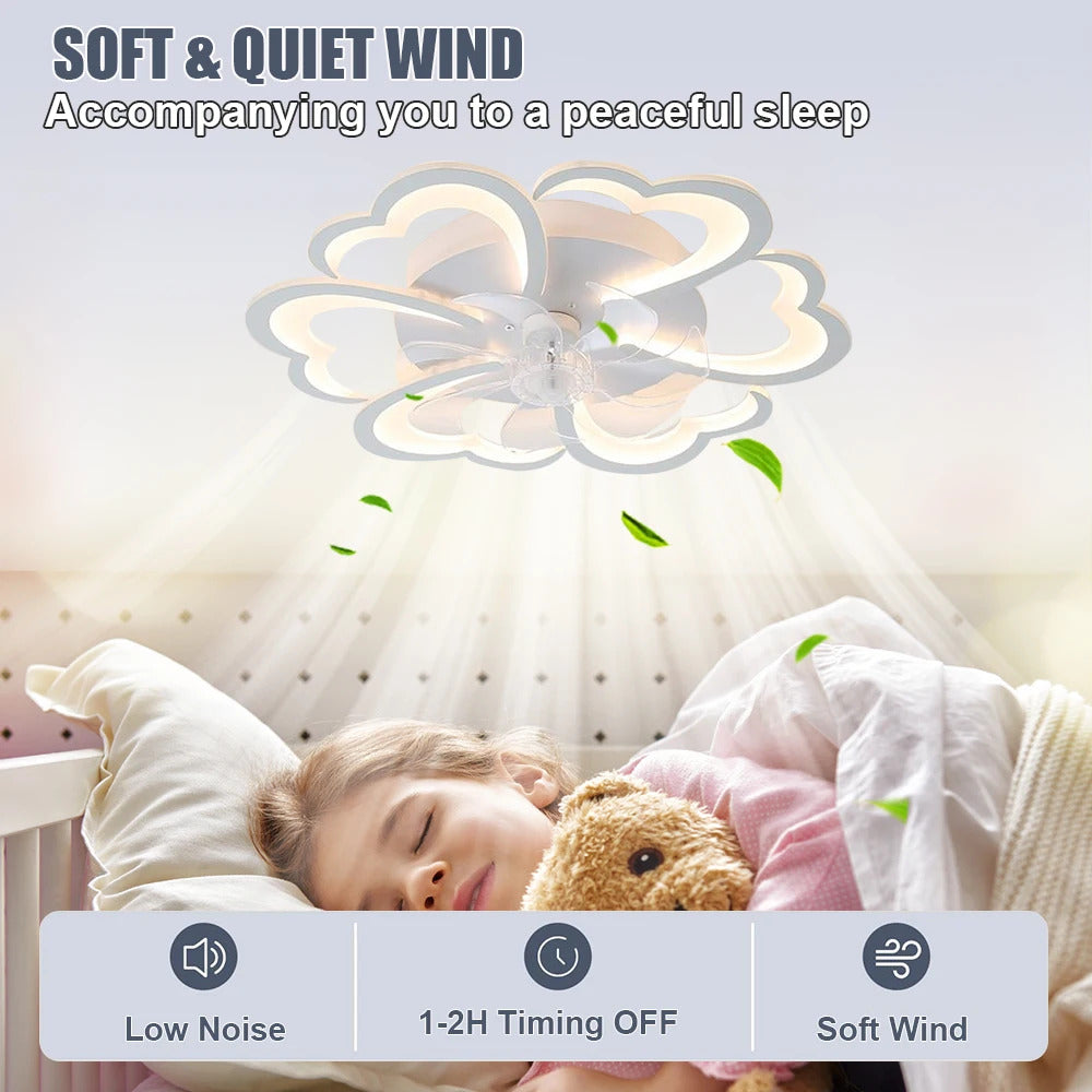 Living Room Ceiling Electric Fan Nordic Art Ceiling Fan Lamps