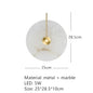 MEDIAN Wall Lamp Round Shape Gold Natural marble LED Wall sconce lighting