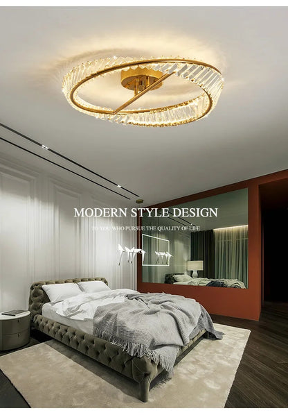 Luxury Crystal Ceiling Lamp Living Room Bedroom Lamp