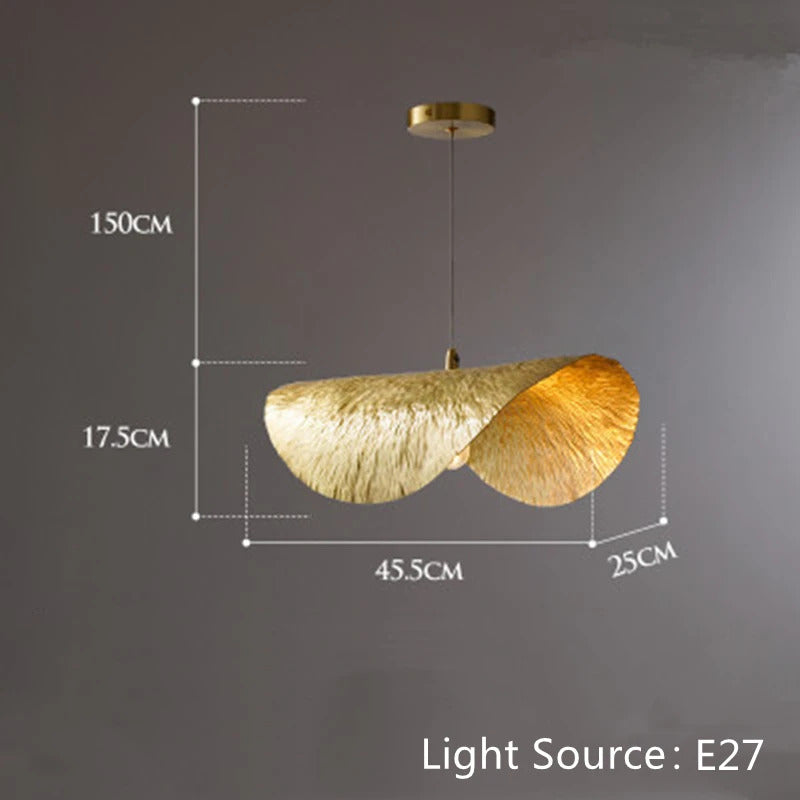 Hammered Brass Suspension Llight  retro pendant light