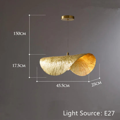 Hammered Brass Suspension Llight  retro pendant light