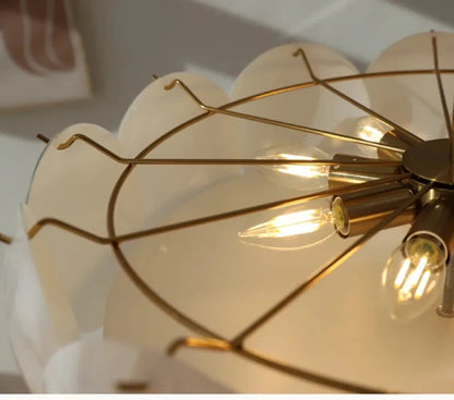 Glass Ceiling Light  Modern Cream White Ceiling Dining Room Bedroom Light