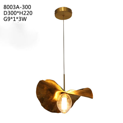 Lotus Leaf pendant light Hammered brass pendant lamp for living room dining room bedroom decoration kitchen light fixtures