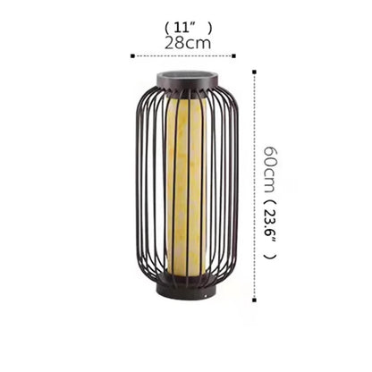 Outdoor courtyard waterproof floor lamp Wabi sabi Solar Balcony ambient birdcage Standing light
