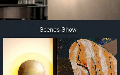 Modern Texture Designer round Wall Lamp Rotatable Black Gold round Sconce light