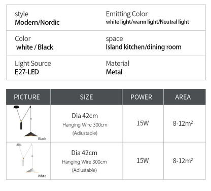 Modern minimalist Linear pendant light Nordic Industrial hanging light