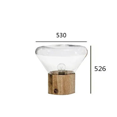 Muffins Table Light Creative Wood Lamp Art Deco amber grey Glass lamp Living Room Restaurant Hotel Bedroom beside Corner Lamp