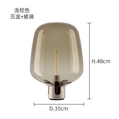 Post modern glass table light Italian Designer simple Amber art ambient office desk lamps