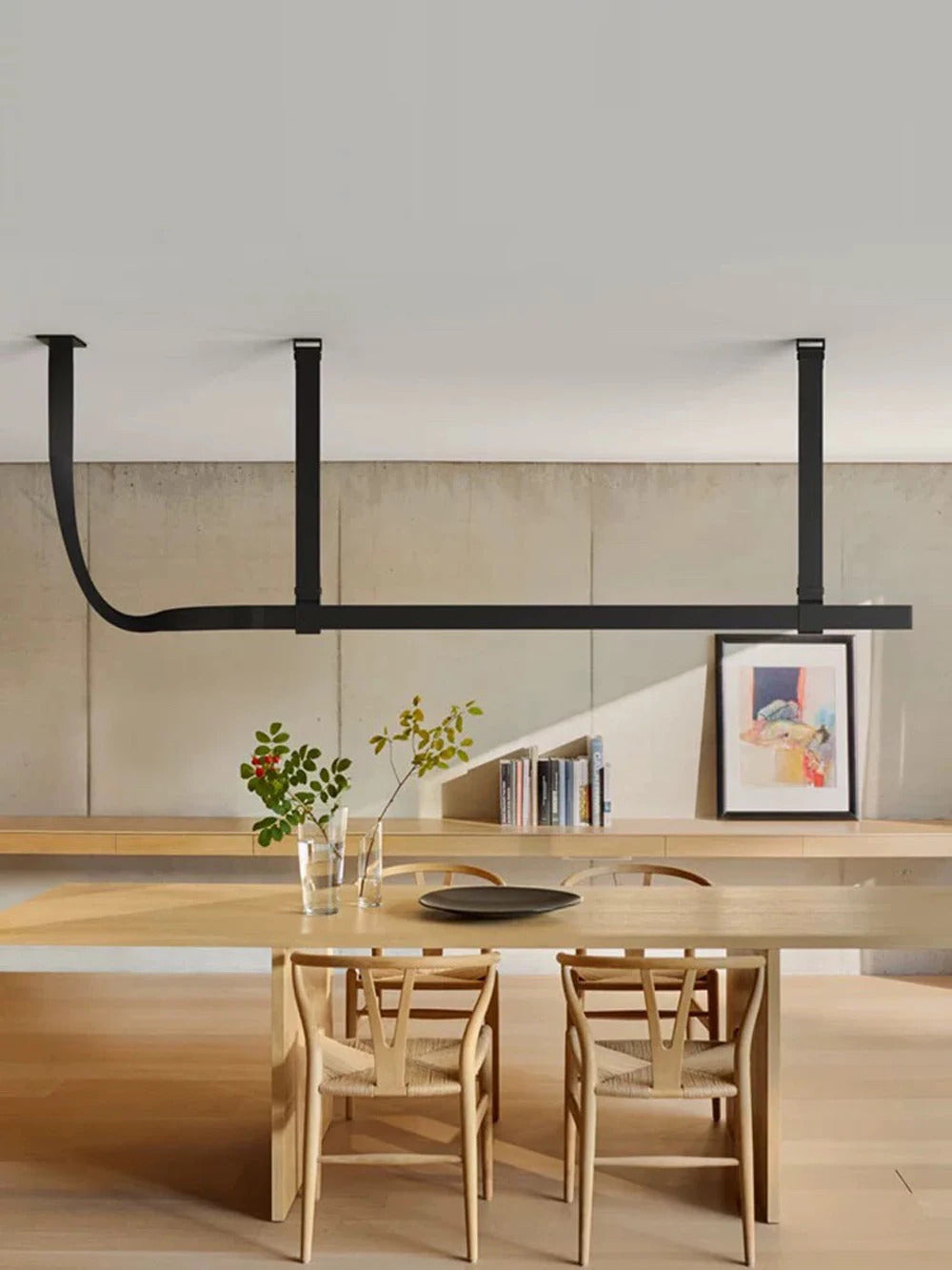 Modern Leather Chandelier LED Belt Fabric Pendant Lamp For Hotel Living Room Office Decor Minimalist Dining Table Hanging Lamp