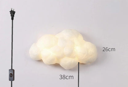 Novelty Cloud Wall Sconce Light Kids Children Bedroom Bedside Cartoon Cotton wall lamp