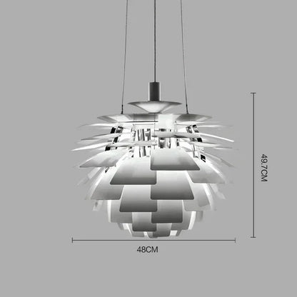Denmark PH Pinecone Pendant Chandelier Aluminum LED Suspension Lamp