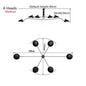 Mouille Ceiling Lamp Nordic Spider Pendant Light Multi 3/6heads for Living Room Bedroom Black Luminaire Home Decor