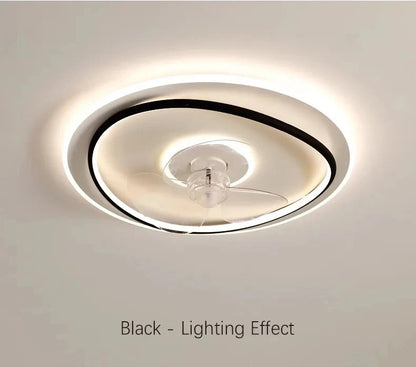 Modern LED Ceiling Fan Light Remote Dimming 6 Levels Silent Living Room lighting