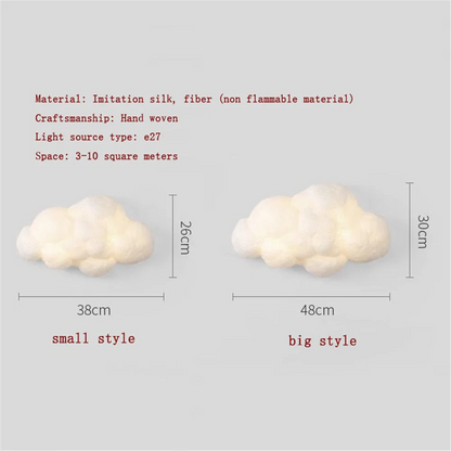 Novelty Cloud Wall Sconce Light Kids Children Bedroom Bedside Cartoon Cotton wall lamp