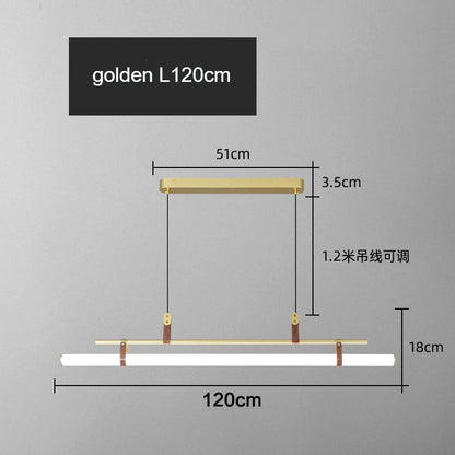 Nordic Minimalist Dining room Study Room Office Desk lighting Coffee Table Kitchen island Long Strip LED Ceiling Pendant Lamp