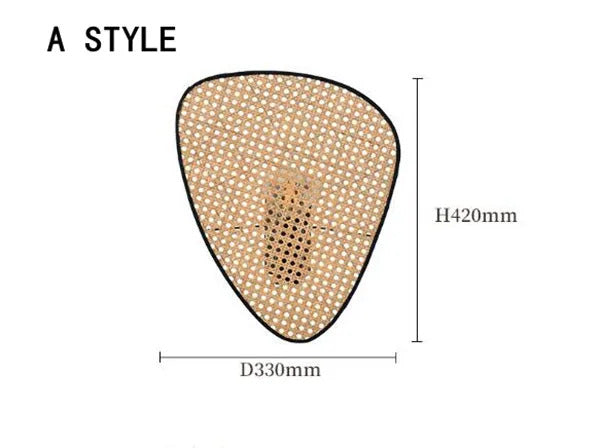 Rattan chandelier Wicker Suspension lamp