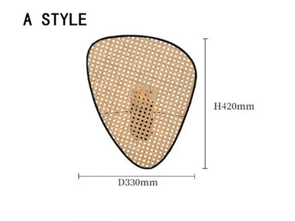 Rattan chandelier Wicker Suspension lamp