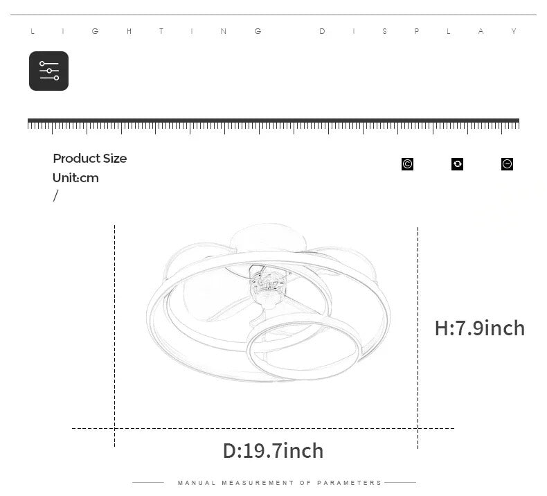 Modern simple LED Ceiling Fan Lamp with remote control Dining Room Bedroom Indoor lighting