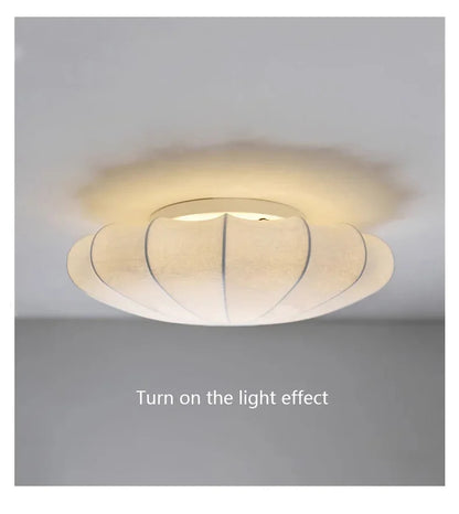 Wabi Sabi Silk Ceiling Lamps Living Room Bar Home Decor Lighting