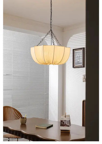 Retro Wabi Sabi Fabric Chandelier Japanese Fabric Pendant Lights