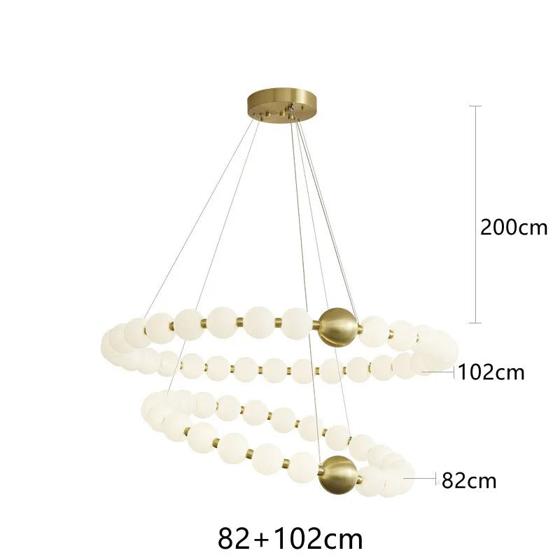 Nordic Ring LED Chandelier Dimmable Acrylic for Living Room Center Table Bedroom Hall Pendant Lamps Home Decor Lusters Fixture