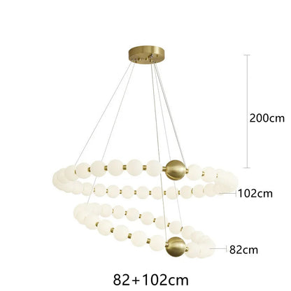 Nordic Ring LED Chandelier Dimmable Acrylic for Living Room Center Table Bedroom Hall Pendant Lamps Home Decor Lusters Fixture