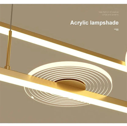 Modern black chandelier Led Nordic design minimalist acrylic lamp