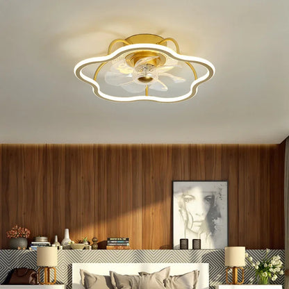 Modern simple LED Ceiling Fan Lamp with remote control Dining Room Bedroom Indoor lighting
