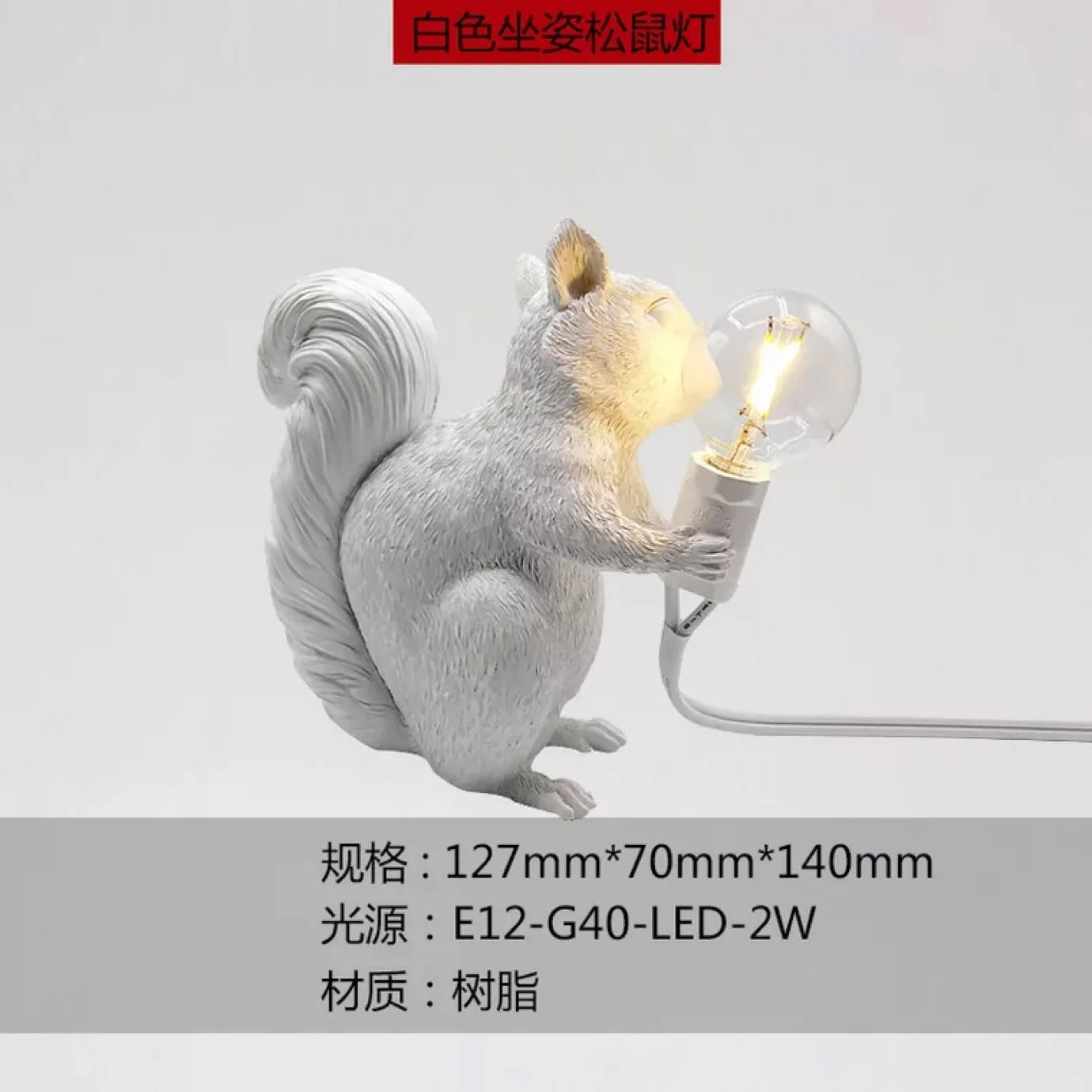 Art creative monkey Pendant lamp White black Resin animal hemp rope wall lamp