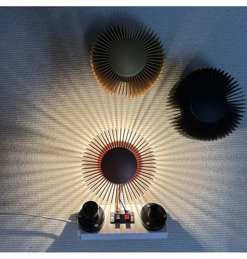 Modern small wall lamp Designer aluminium wall light Black Rose Gold bedroom night sconce