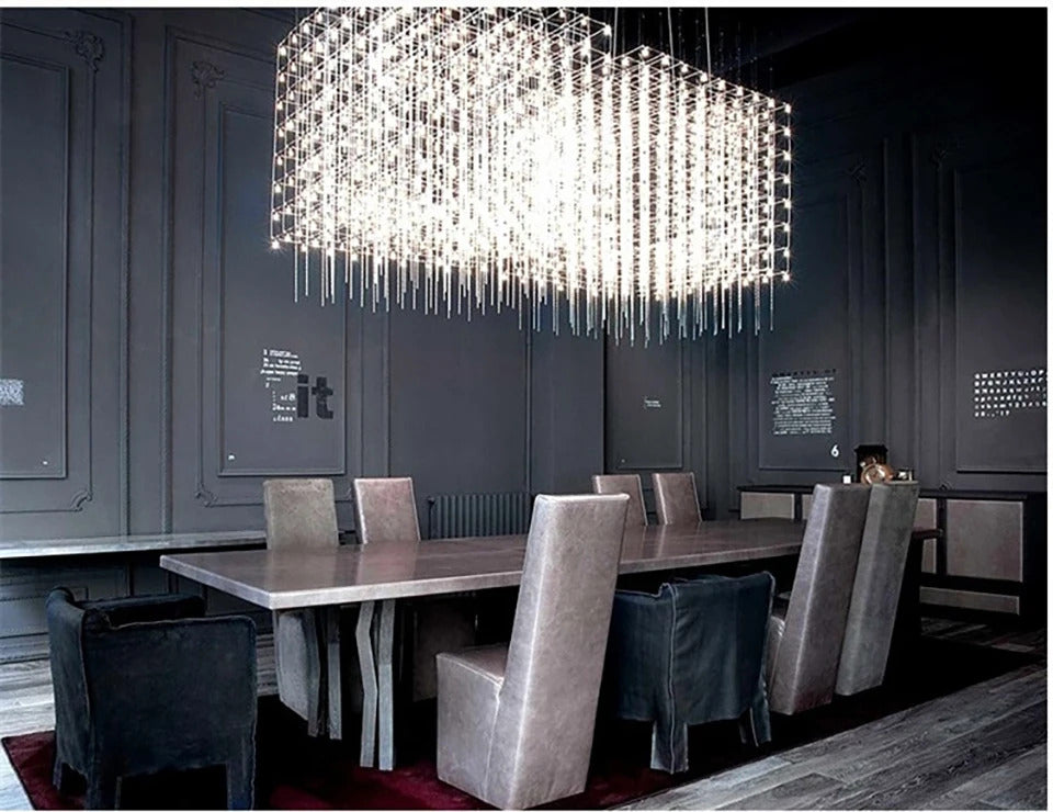 Modern Luxury Rectangular Chandelier LED Firefly Chandelier