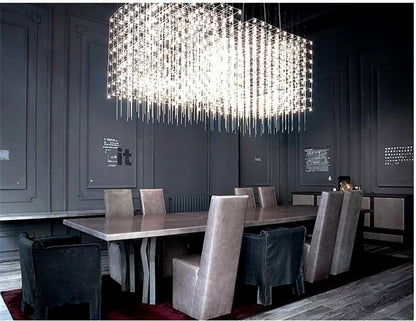 Modern Luxury Rectangular Chandelier LED Firefly Chandelier