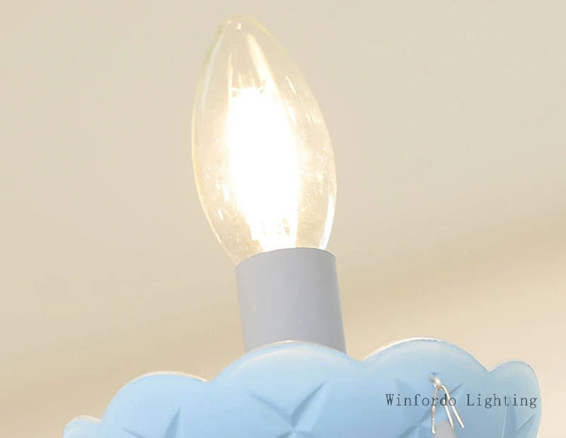 European Children rainbow chandelier Bedroom Princess room kawaii light