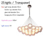 Nordic LED Bubble Lamp Chandelier Modern Clear Glass Ball Suspension Lamp