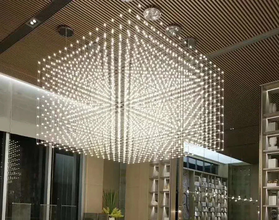 Modern Luxury Rectangular Chandelier LED Firefly Chandelier