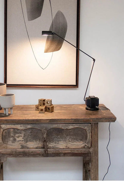 Modern Minimalist Floor Lamp Creative Bedroom Room Office Light Minimalist Study Eye Protection Reading Black Standing Light