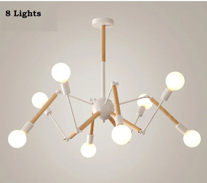 Vintage spider chandelier Nordic designer lustre industrial