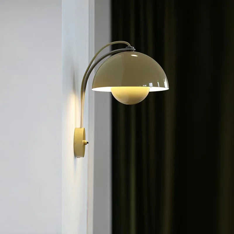 Nordic colorful Bud Wall Lamps Mushroom cute wall sconce bedside night light