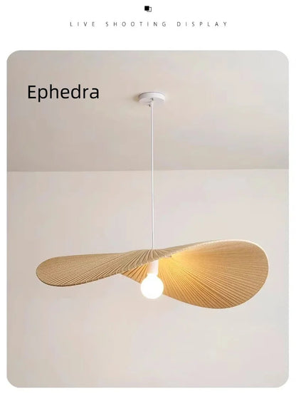 Nordic Fabric Hat Pendant Light Cream Style Led Pendant lamp