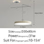 French Flying Saucer Pendant Light Creative Design Extendable Rotating Long Pole Lamp