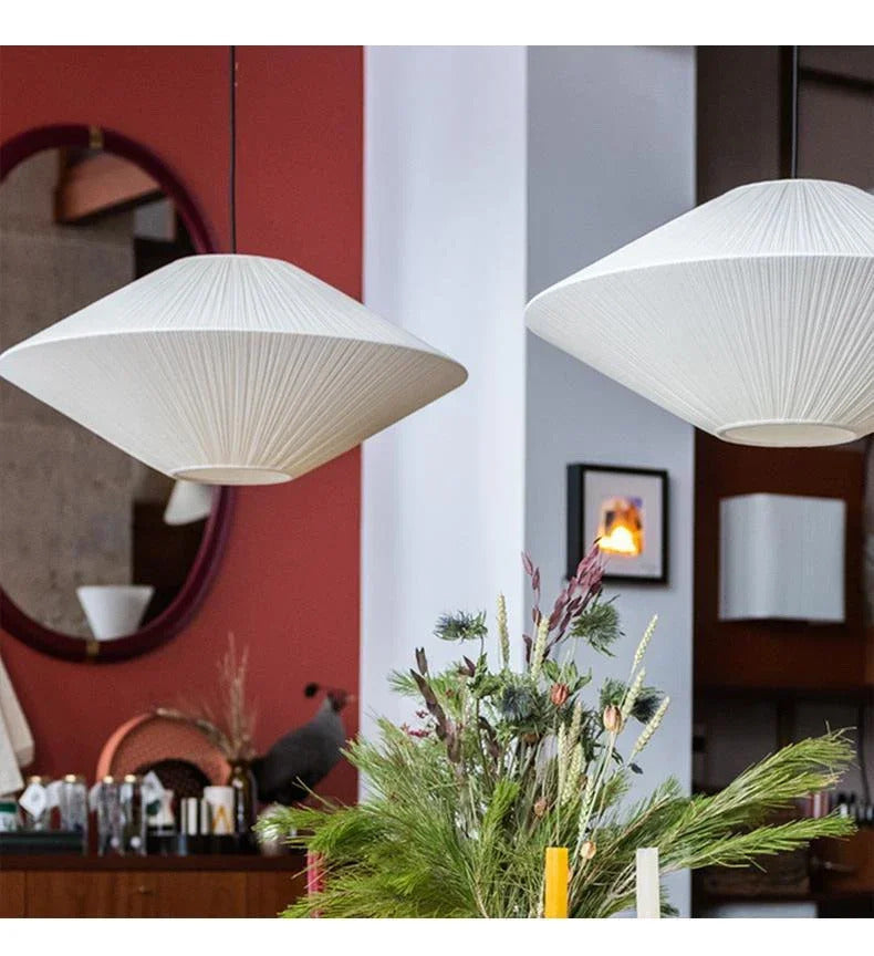 Brera Pendant Lamp Japanese Fabric Pendant Lamp Creative Dining Room B&B Ceiling Chandelier