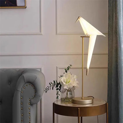Perch Light table Lamp Led Designer Gold Origami Bird Standing Lamps For Living Room Creative Art Deco Safaside Corner Lamp
