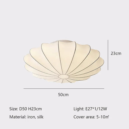 Wabi Sabi Silk Ceiling Lamps Living Room Bar Home Decor Lighting