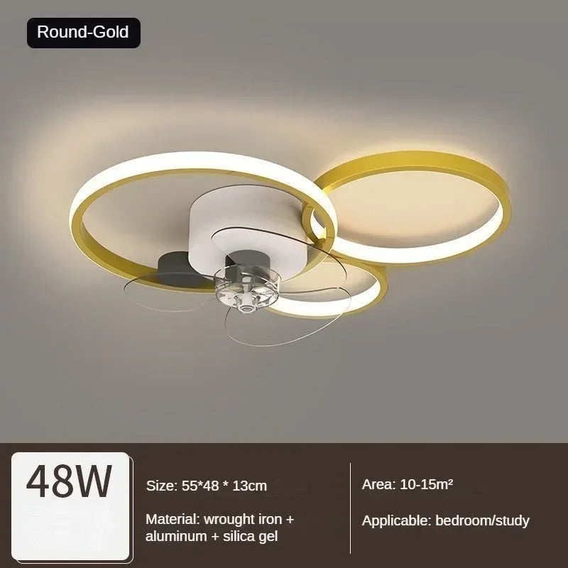 Nordic Ceiling Fan Lamp Home Living Room Modern Minimalist Restaurant Ceiling Lamp