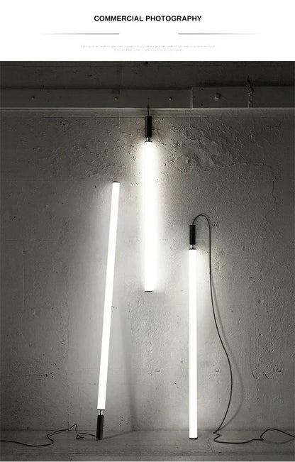 Nordic Staircase strip Pendant Light Modern Minimalist long line Villa Loft bedside Hanging Lamp