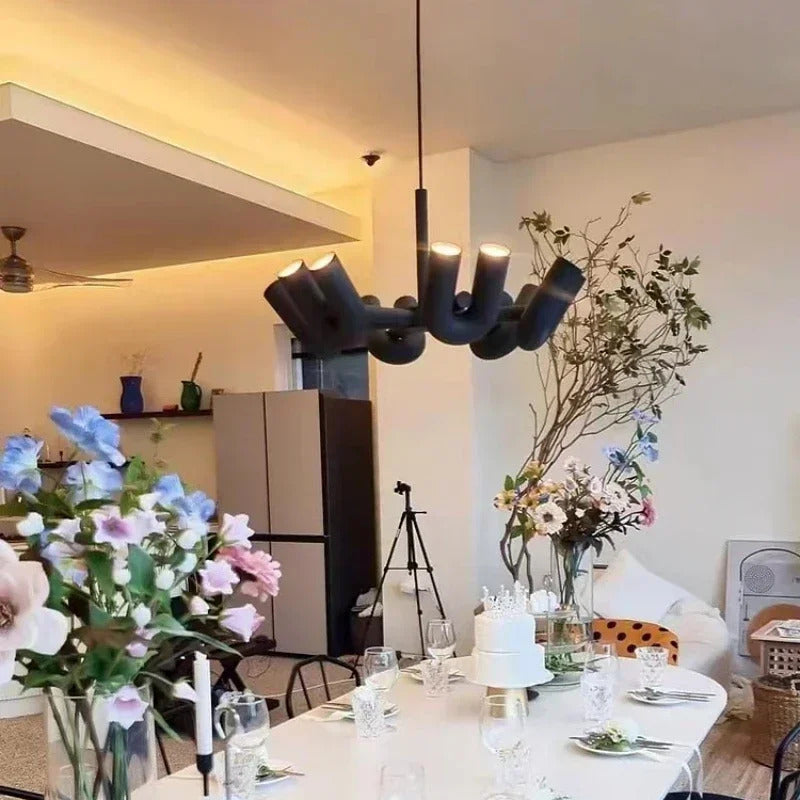 Nordic Creative U-shaped Living Room Chandelier Restaurant Personality Art Model Designer Home Decorative LED Pendant Lights