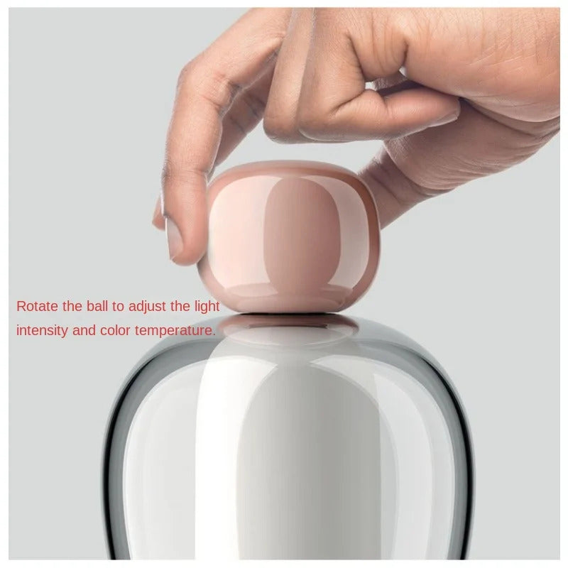 Modern Living Room Decoration Ornaments USB Charging Lamp Minimalist Study Master Bedroom Daughter's Room Glass Desk LED Lamp