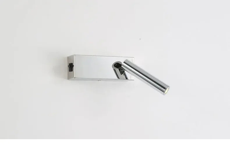 Modern Bauhaus silver small wall lamp Nordic simple bedroom bedside wall light