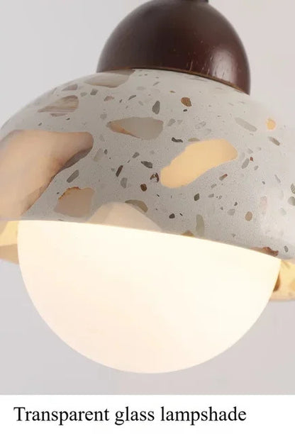 Natural cave Stone Wall Light Medieval Bedside cement Sconce lamp LED Lighting