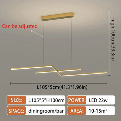 Modern geometric pendant light Led Home suspension metal